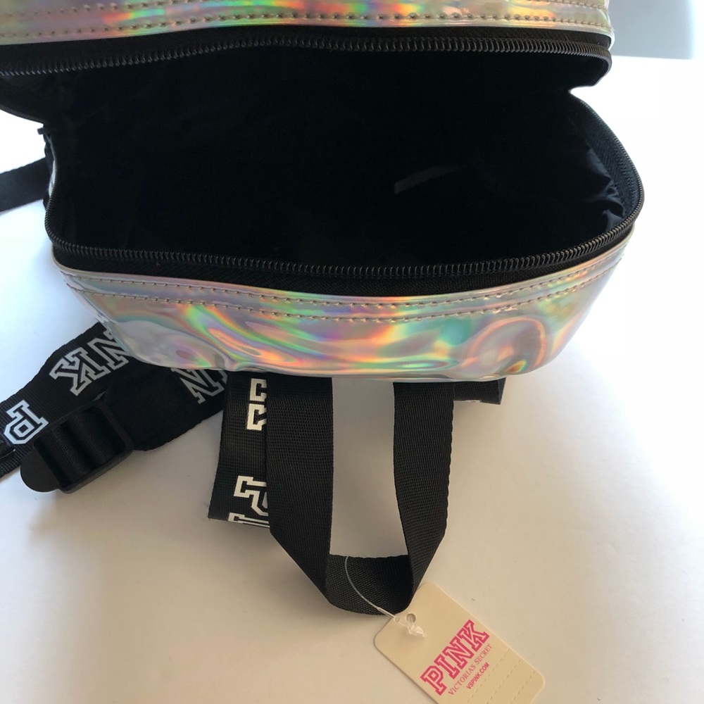 $29❤️New Silver VS PINK iridescent Mini Backpack - Picture 4 of 6